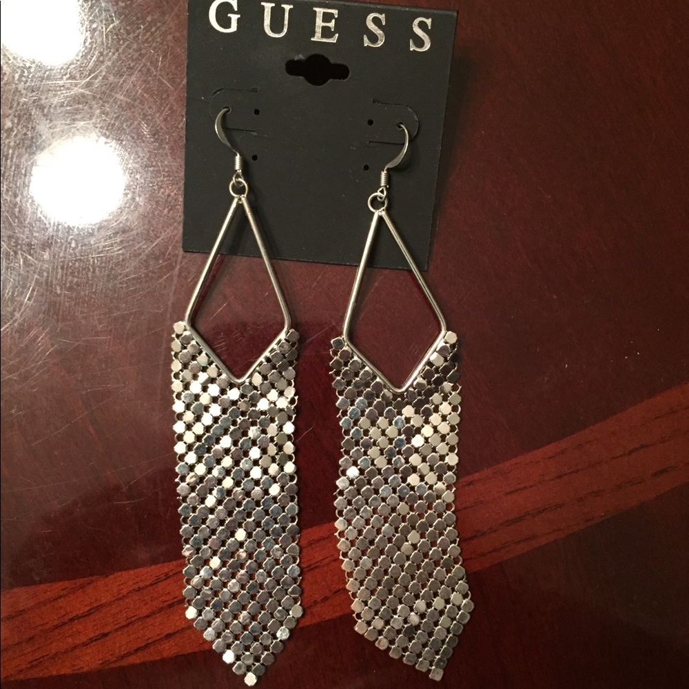 Silver Guess Earrings